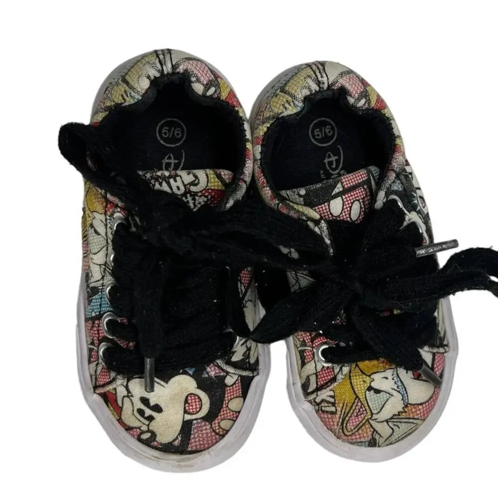 DISNEY PARKS Mickey Mouse Donald Duck Comic Tennis Shoes Toddler Size 5/6